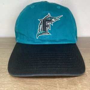 Florida Marlins 47 Brand Cooperstown Strapback Hat Mens Baseball Cap Blue Black